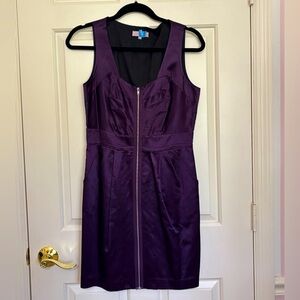 Sexy Purple Sleeveless Mini Dress